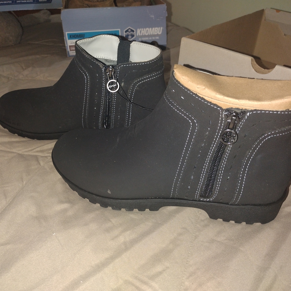 JSport by Jambu Black Rugged Ankle Booties